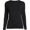 image:imageLands End Womens Plus Size Lightweight Jersey Skimming Long Sleeve Crew Neck TShirtBlack