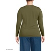 image:imageLands End Womens Plus Size Lightweight Jersey Skimming Long Sleeve Crew Neck TShirtOlive Drab