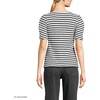 image:imageLands End Womens Puff Sleeve Mariner Square Neck TopOysterBlack Breton Stripes