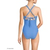 image:imageLands End Womens Ribbed Knot Front One Piece SwimsuitBlue Ottoman