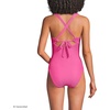 image:imageLands End Womens Ribbed Knot Front One Piece SwimsuitPink Ottoman