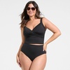image:imageLands End Womens Ribbed Smoothing High Waisted Bikini BottomsBlack