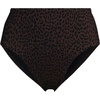 image:imageLands End Womens Ribbed Smoothing High Waisted Bikini BottomsBrown Leopard