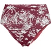 image:imageLands End Womens Ribbed Smoothing High Waisted Bikini BottomsBurgundy Island Scenic