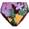 image:imageLands End Womens Ribbed Smoothing High Waisted Bikini BottomsDark Wine Multi Floral Blooms