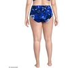 image:imageLands End Womens Ribbed Smoothing High Waisted Bikini BottomsDeep Sea Navy Abstract Floral