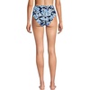 image:imageLands End Womens Ribbed Smoothing High Waisted Bikini BottomsDeep Sea Navy Painted Floral