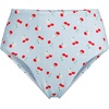 image:imageLands End Womens Ribbed Smoothing High Waisted Bikini BottomsDusk Sky Cherry Stripe