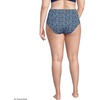 image:imageLands End Womens Ribbed Smoothing High Waisted Bikini BottomsNavyCloud Blue Ditsy Lilies