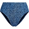 image:imageLands End Womens Ribbed Smoothing High Waisted Bikini BottomsNavyCloud Blue Ditsy Lilies