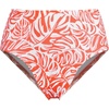 image:imageLands End Womens Ribbed Smoothing High Waisted Bikini BottomsOrange Mini Tropic Leaves