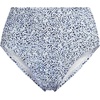 image:imageLands End Womens Ribbed Smoothing High Waisted Bikini BottomsWhiteNavy Ditsy Lilies