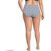 image:imageLands End Womens Ribbed Smoothing High Waisted Bikini BottomsWhiteNavy Ditsy Lilies