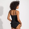 image:imageLands End Womens Ruffle Bandeau SwimsuitBlack