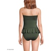 image:imageLands End Womens Ruffle Bandeau SwimsuitRich Olive Green