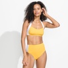 image:imageLands End Womens Seamed High Waisted Bikini BottomsBright LemonWhite