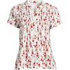 image:imageLands End Womens Short Sleeve Lightweight Jersey Button Pintuck TopIvory Mini Poppy Floral