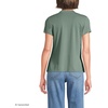 image:imageLands End Womens Short Sleeve Lightweight Jersey Button Pintuck TopLily Pad Green