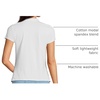 image:imageLands End Womens Short Sleeve Lightweight Jersey Button Pintuck TopWhite