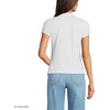 image:imageLands End Womens Short Sleeve Lightweight Jersey Button Pintuck TopWhite