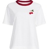 image:imageLands End Womens Short Sleeve Mariner TShirtCherriesWhite