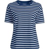 image:imageLands End Womens Short Sleeve Mariner TShirtDeep SeaIvory Breton Stripe