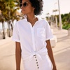 image:imageLands End Womens Short Sleeve No Iron ShirtWhite