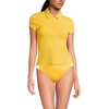 image:imageLands End Womens Short Sleeve Pique Johnny Collar UPF 50 Rash GuardBright Lemon