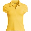 image:imageLands End Womens Short Sleeve Pique Johnny Collar UPF 50 Rash GuardBright Lemon