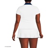 image:imageLands End Womens Short Sleeve Pique Johnny Collar UPF 50 Rash GuardWhiteDeep Sea Navy
