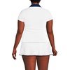 image:imageLands End Womens Short Sleeve Pique Johnny Collar UPF 50 Rash GuardWhiteDeep Sea Navy