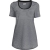 image:imageLands End Womens Short Sleeve Power Performance Scoop Neck Curved Hem Tunic TeeBlack Pinstripe