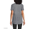 image:imageLands End Womens Short Sleeve Power Performance Scoop Neck Curved Hem Tunic TeeBlack Pinstripe