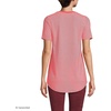 image:imageLands End Womens Short Sleeve Power Performance Scoop Neck Curved Hem Tunic TeeDeep Coral Pinstripe