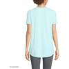 image:imageLands End Womens Short Sleeve Power Performance Scoop Neck Curved Hem Tunic TeeJulep Pinstripe