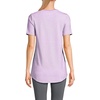 image:imageLands End Womens Short Sleeve Power Performance Scoop Neck Curved Hem Tunic TeeWild Lilac Pinstripe