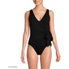 image:imageLands End Womens Side Tie Wrap SwimsuitBlack