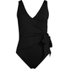image:imageLands End Womens Side Tie Wrap SwimsuitBlack