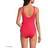 image:imageLands End Womens Side Tie Wrap SwimsuitCoral Roses
