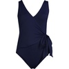 image:imageLands End Womens Side Tie Wrap SwimsuitDeep Sea Navy