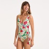 image:imageLands End Womens Side Tie Wrap SwimsuitEgretExploded Poppy Floral