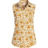 image:imageLands End Womens Sleeveless No Iron ShirtVintage Amber Pressed Floral