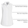 image:imageLands End Womens Sleeveless No Iron ShirtWhite