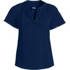 image:imageLands End Womens Slub Short Sleeve Notch Neck TopDeep Sea Navy