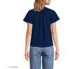 image:imageLands End Womens Slub Short Sleeve Notch Neck TopDeep Sea Navy