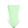 image:imageLands End Womens Square Neck High Leg One Piece SwimsuitIcy MintWhite