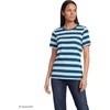 image:imageLands End Womens Supima Crew Neck TShirtBaltic TealBlue Bold Stripe