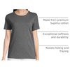 image:imageLands End Womens Supima Crew Neck TShirtCharcoal Heather