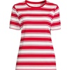 image:imageLands End Womens Supima Crew Neck TShirtCompass Red Sail Stripes