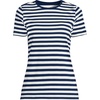 image:imageLands End Womens Supima Crew Neck TShirtDeep Sea Navy Even Stripe